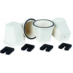 Support cylindrique PVC blanc
